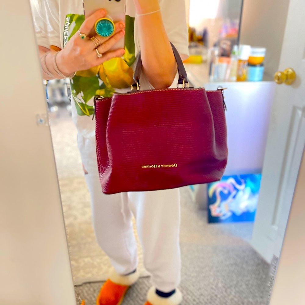 Dooney and Bourke large DEEP RED Purse